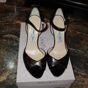 Jimmy Choo Suede Kid Black Stilletto